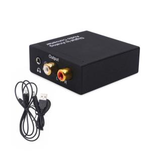 Audios Converters 24bit/192kHz Digital to Analog Audios Converters with Optical Coaxial 3.5mm Input for Home Theater