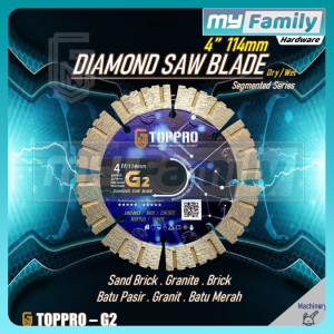 TOPPRO G2 Diamond Saw Blade 4 105mm Wet Dry Medium Grade Concrete Material Concrete Roof Tile Brick Granite