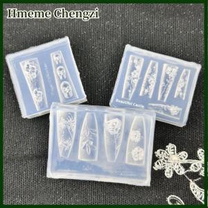 Hmeme Rose Skull 3D Silicone Nail Art Mold Flower Floral DIY Transparent Template Nail Art Decoration Manicure Design Tool