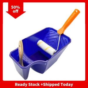 🔥🔥🔥pheebss ถ้วยสีมือถือขนาด4นิ้วพร้อมที่วางลูกกลิ้ง-วัสดุ PP ที่ทนทานความจุขนาดใหญ่สะดวกสำหรับแปรงและลูกกลิ้ง