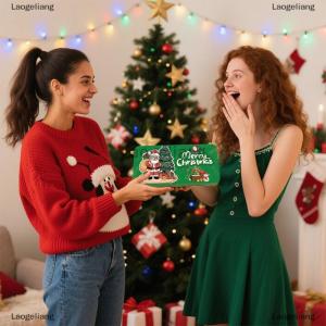 [COD] Laogeliang Giáng sinh Quà Tặng tiền mặt phong bì 10 khe cắm christmass Tiền Phong bì cho tiền mặt clip lễ hội Tiền Thẻ quà tặng phong bì chủ sở hữu