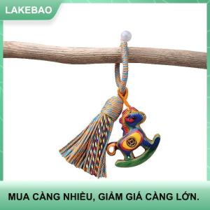 【LAKEBAO】 Sáng Tạo gỗ đàn hương hoàng đạo ngựa Keychain Mặt dây chuyền điện thoại di động treo trang trí dễ thương bằng gỗ hiện vật trang trí nhỏ vài món quà