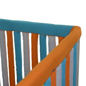 Wonder Bumpers - 1pc Reversible Orange & Aqua Teething Guard 30"x12"