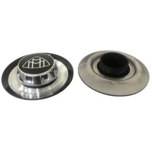 Logo chụp mâm ốp lazang bánh xe ô tô Maybach BC-1030M - Chất liệu hợp kim nhôm và nhựa ABS cao cấp