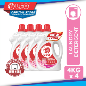 [Carton Deal] LEOBOND Laundry Liquid Detergent FLORAL FRESH (4kg x 4)
