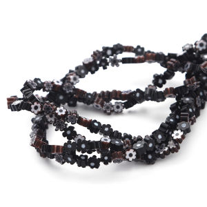 19cm 4-5mm 37-45 chiếc hình hoa nghìn kính hoa nhiều màu hạt cườm rời phụ kiện trang sức vòng cổ vòng tay thủ công tự làm