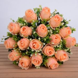 SAVVYSHELF 18 Head Real Happy Flower Mini Photography Photo Gift Natural Simulated Rose High Quality 10 Colors Valentines Day Flowers Home Decorative