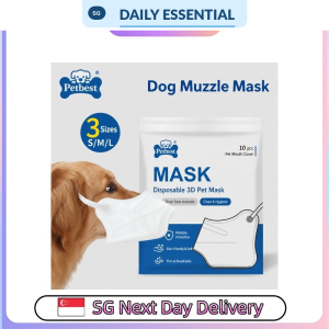 【DAILY ESSENTIAL】 Disposable Dog Muzzle Covers | S M or L | 10 or 20 Pieces