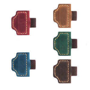 Leather Magnetic Bookmarks with Elastic Pen Holder Slot Book Page Holder Clip Reading Aid for Teacher Book Lover Student