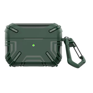 ZUZG Vỏ Ốp AirPods Quân Sự Thiết Kế Cho AirPods 3 & Pro/Pro 2022 Vỏ Chống Sốc TPU Mềm Bảo Vệ Toàn Thân Vỏ AirPod Dòng Vanguard Armor Kèm Móc Khóa Cho AirPods Vỏ Sạc Không Dây [Hiển Thị Đèn LED Phía Trước]