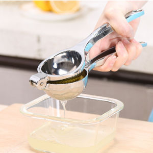 Big Size Hand Manuel Stainless Steel Lemon Squeezer with Premium Quality Heavy Duty Solid Metal Squeezer Bowl Large Manuel Citrus Press Juicer and Lime Squeezer Multi Functional Fruits Squeezer and Juicer