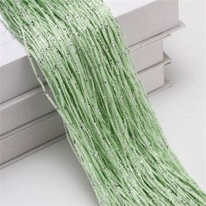 WUXU Home Decor Fashion Wedding Party Decoration Tassel Shining Window Curtains Glitter String Curtain Hanging Beaded Curtains Door Fly Screen Screen Panel