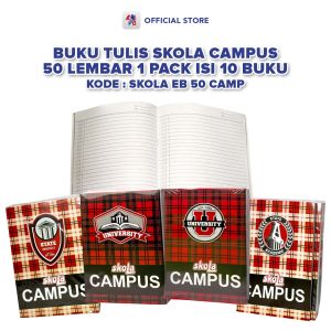 Buku Tulis 50 lembar / Buku Tulis SKOLA EB 50 CAMP 1 pack Isi 10 Buku / PBNB