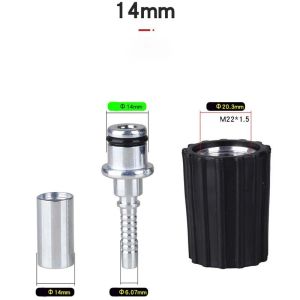 M22 X 15mm Adaptor Selang Jet Cleaner Nepel Selang Drat  Untuk High Pressure Washer Mobil