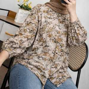 BLOUSE WANITA|BISA COD || KEMEJA RAYON MOTIF LEOPARD | BLOUSE OVERSIZE WANITA MOTIF SIZE ONE SIZZE FULL KANCING