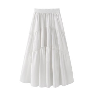🦋 VEVE Korean Style High Waist Ripped Midi Skirt Casual Denim Skirt with Slit Loose