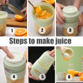 ZOLELE Zi102 USB Rechargeable Portable Juicer Blender Mini Vegetables Fruits Electric Juicer. 