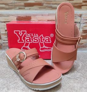 Promo 5.5 Sale Oclia Yasta Sandal Empuk Wedges Wanita HPD B2 Full Colour Oclia Yasta