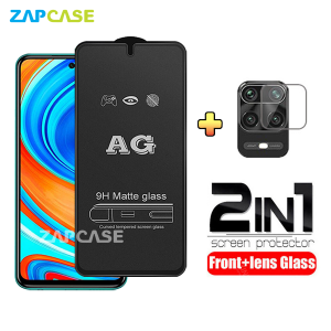 PAKET 2in1 Tempered Glass Anti Glare Xiaomi Redmi Note 9 Pro Free Tempered Glass Camera Lens