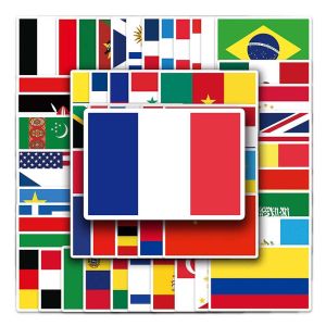 105 miếng dán cờ quốc gia đồ chơi trẻ em tự làm đồ chơi cổ điển xe máy du lịch bằng ô tô hành lý Guitar chống nước đề can nhựa PVC