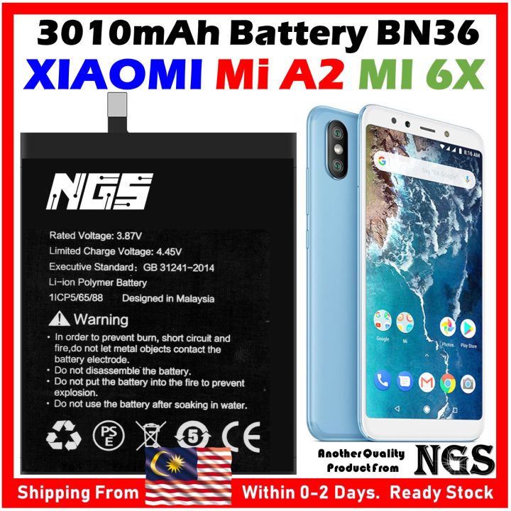 ORl NGS Brand 3010mAh Battery BN36 Compatible For Xiaomi Mi 6X
