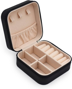 Sofia Jewelry caseTravel Organizer Mini PU Leather Storage for Necklaces Earrings Rings
