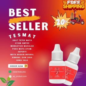 TESMAT obat tetes mata ayam 100% herbal yang sangat ampuh dan manjur dalam mengobati SEPERTI MATA BERAIR INFEKSI RIMANG DAN LUKAKENA JALU