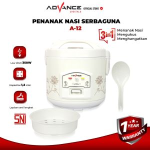 Advance Rice Cooker / Magic Com 1.2 Liter 3 in 1 - A12 - FREE ONGKIR Jabodetabek