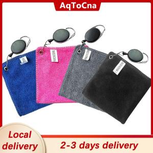 [COD] AqToCna Ship within 24 hours Golf Towel Wet And Dry Golf Cleaning Cloth Perfect For Golfers Cleaning Cloths With Retractable Hook Easy To Carry