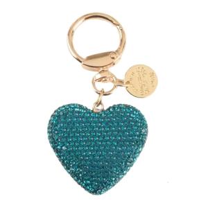 Trendy Love Heart Keychain Crystals Bag Ornament Car Fashionable for Women and Girls Daily Use Casual Wear