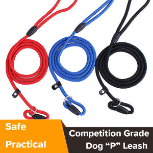 DY Loving Dog Leash Nylon P Shaped Explosion-Proof Pet Training Traction Rope Shock Absorbing Leash