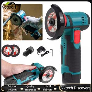 【Vodool】 12V 3 Inch Brush Mini Angle Grinder Rechargeable Household Cutting Machine Polishing Machine Micro Angle Grinder Grinding Tool Wireless Power Tool