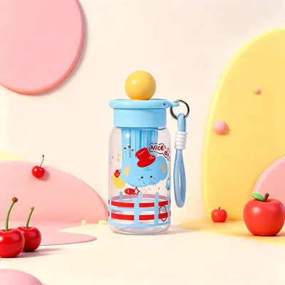 800ml Kuromi Melody Cartoon Plastic Water Bottle Sport Drink tumbler With Straw And strap BPA FREE
