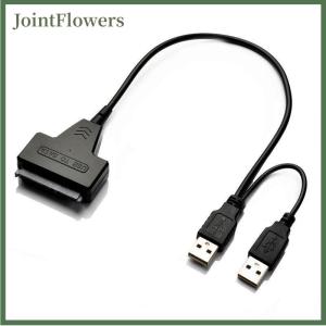 JointFlowers สาย SATA สำหรับแล็ปท็อป SSD 2.5นิ้วเดสก์ท็อปฮาร์ดไดรฟ์ภายนอกฮาร์ดไดรฟ์ USB อะแดปเตอร์2.0กับพอร์ตจ่ายไฟสำหรับ OS สำหรับ windwos