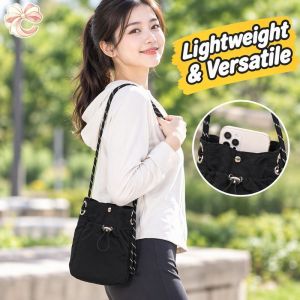 Casual Nylon Crossbody Bag Adjustable Strap Light Phone Pouch For Walking Running Daily Outings