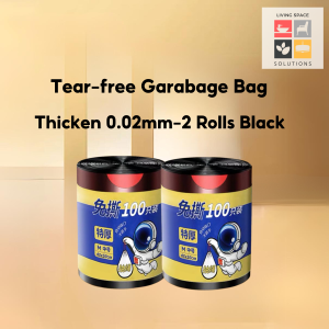 (SG Seller) 100pcs Cute Bunny Cat Pattern Drawstring Garbage Bag Household Size Kitchen Portable Draw String Plastic