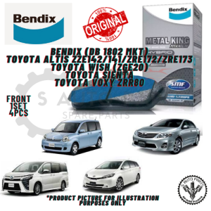 TOYOTA ALTIS ZZE141 ZZE142 ZRE143 / ZRE172 / WISH ZGE20 / SIENTA / VOXY ZRR80 FRONT BENDIX METAL KING TITANIUM