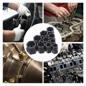 13pcs/set Impact Bolt Nut Remover Set Broken / Damaged Bolt Nut Screw Remover Extractor Removal Set Threading Tools Kit