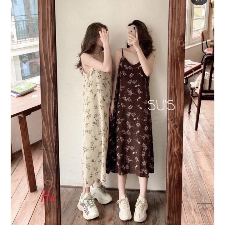 Chân váy hoa nhí vintage dáng dài qua gối 2 màu (video/sẵn/hình thật) -  Chân váy | ThờiTrangNữ.vn
