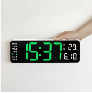 2025 New  Large Screen Function Lcdclk Nordic Digital Clock Simple Living Room Wall ClockledWall clock