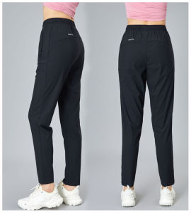 Quần bó sát cạp cao nhanh khô cho Nữ-Quần thể thao co giãn vừa vặn thoáng khí có túi có khóa kéo để chạy tập thể dục & trang phục thường ngày