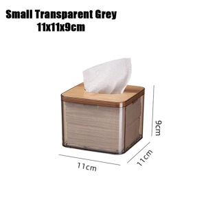 Nordic Style Clear Tissue Box / Living Room Desktop Tissue Storage Boxes / Square Napkin Container