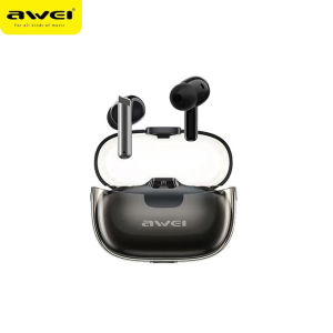 Awei T52 Wireless Bluetooth earphone Transparent space capsule shell design Bluetooth V5.3 Bass In-Ear TWS Earbuds With Mic smart Noise reductionHeadphone HiFi Stereo Headset