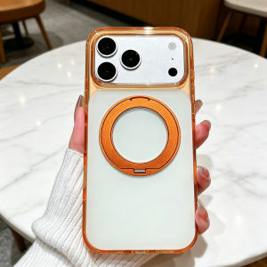 360° Rotating Magnetic Ring Holder Case For iPhone 17 16 15 14 13 12 18 Pro Max Air 16e 17e Phone Shell Hit Color Cover