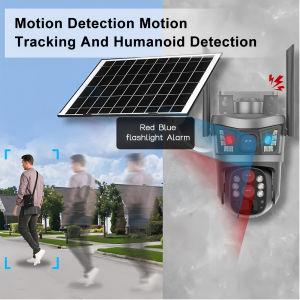 8MP Solar CCTV Camera Outdoor Wireless WiFi Security Camera with AI Human Detection 360° View & Full Color Night Vision