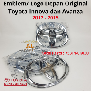 Toyota Emblem Logo Depan Original Toyota Innova Dan Avanza 2012-2015 Kode parts: 75311-0K030/ Logo Gril Depan Original Toyota Innova 2012-2015
