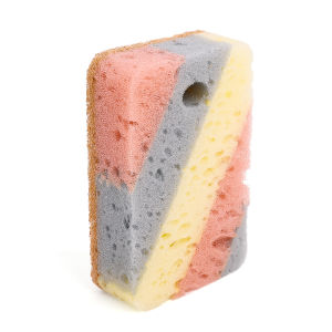 [Bán thua lỗ] 1/4 miếng bọt biển Hai Lớp Thiết kế mạnh mẽ tẩy dầu mỡ dụng cụ làm sạch Essential nhà bếp lau miếng bọt biển vệ sinh