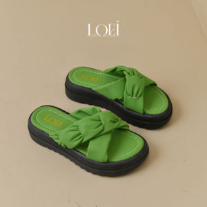 LOEI Nicole Sepatu Wedges Sandal Remaja Wanita Sehari Hari Simpel Kekinian 9028