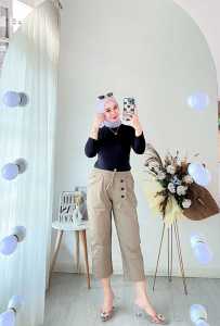 Celana Haruka Koreans Style Wanita Terbaru / Celana haruka 7/9 Kancing 3 / Celana Panjang Wanita / Celana Kantor / Celana wanita