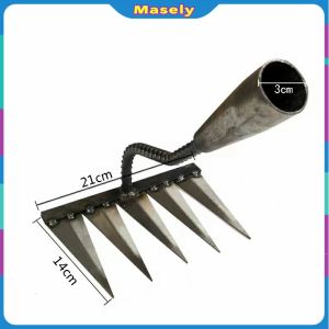 Masely Durable Steel Hardened Handheld Weeding Tool Shovel Rake and Digging Hoe for Gardening